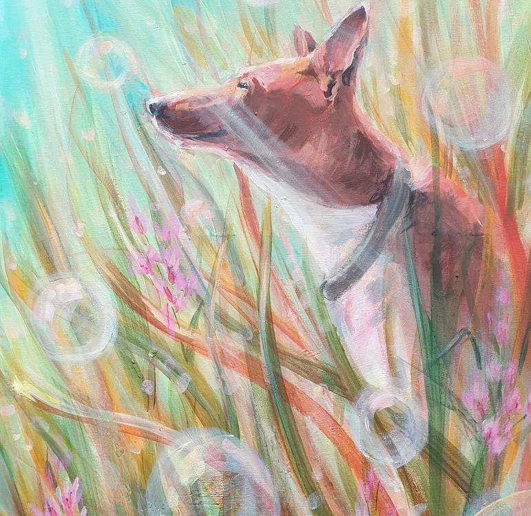 Najszczęśliwszy pies na świecie obraz Anette Arte