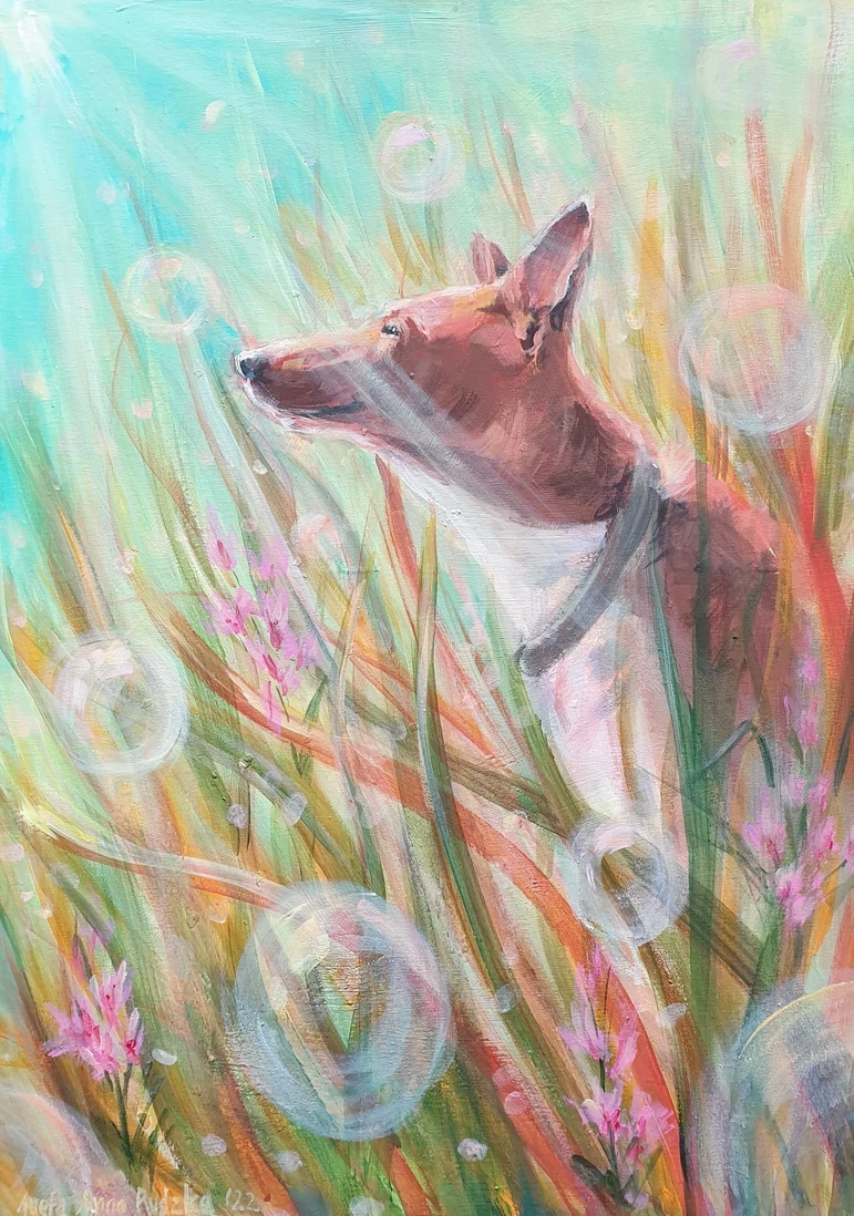 Najszczęśliwszy pies na świecie obraz Anette Arte