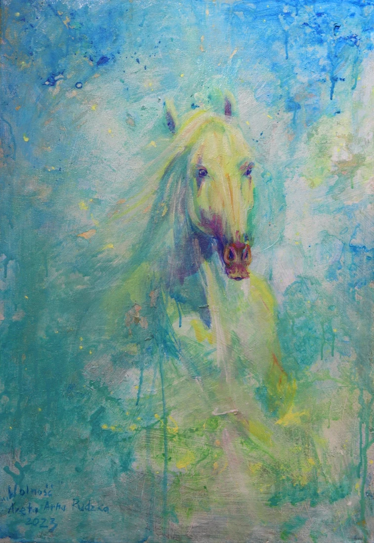 Wolność Koń obraz Anette Arte